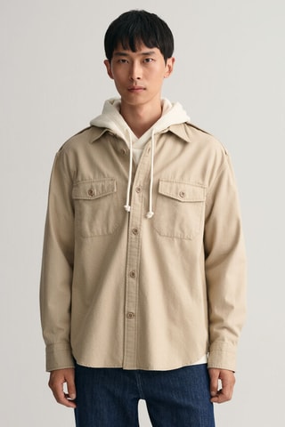 Overhemd relaxed - Beige