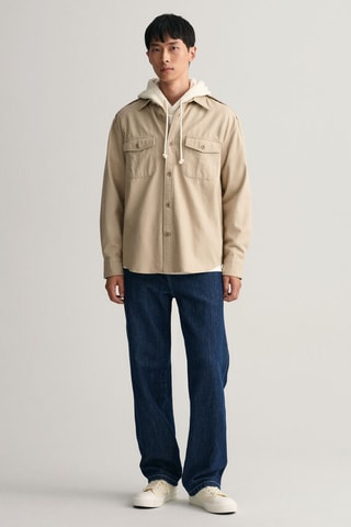 Overhemd relaxed - Beige