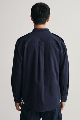 Overhemd relaxed - Marineblauw