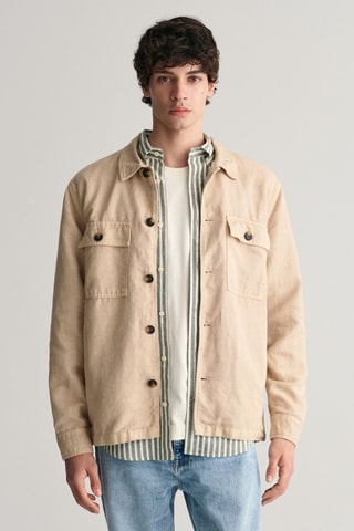 Linnen Jasje Relaxed Fit - Beige