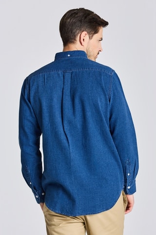 Overhemd relaxed - Indigoblauw