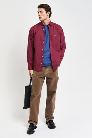 Overhemd Regular Fit - Bordeauxrood