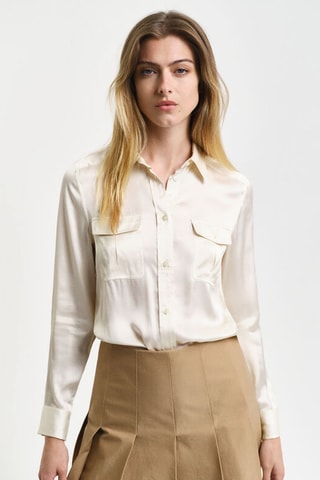 Blouse Regular Fit - Crèmekleurig