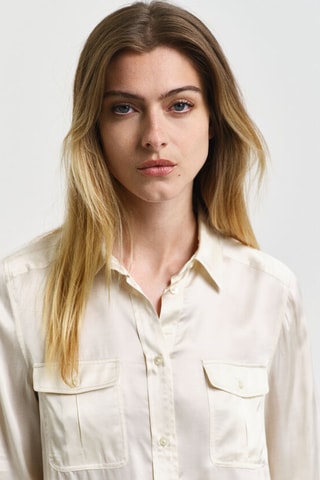 Blouse Regular Fit - Crèmekleurig