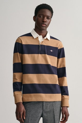 Polo regular - Beige et bleu