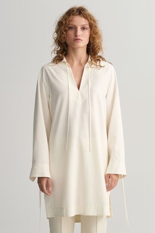 Zijde Tuniek Relaxed Fit - Ecru