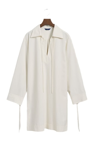 Zijde Tuniek Relaxed Fit - Ecru