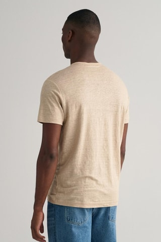 Linnen T-shirt Regular Fit - Beige