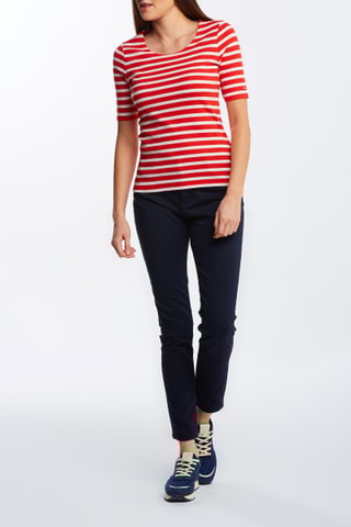 T-shirt Slim Fit - Bordeauxrood