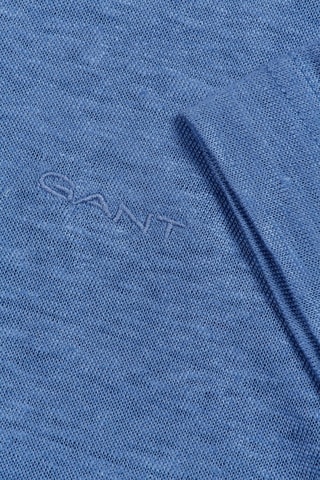 Linnen T-shirt Regular Fit - Blauw