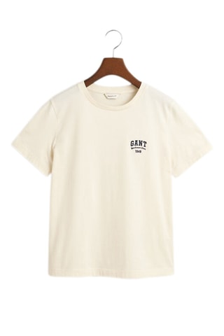 T-shirt regular en coton biologique - Crème