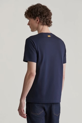 T-shirt - Nachtblauw en Geel