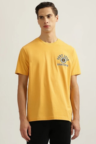 T-shirt - Geel en Marineblauw