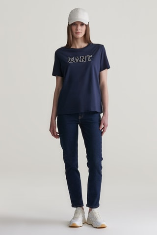 Biologisch Katoenen T-shirt - Marineblauw