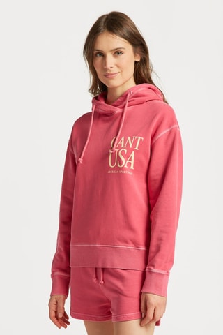 Sweater relaxed met Capuchon - Roze