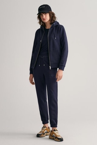 Sweater regular met capuchon - Marineblauw