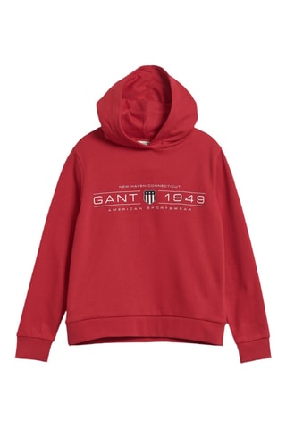 Sweater regular met capuchon - Rood