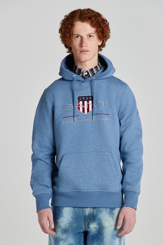 Sweater regular met capuchon - Blauw