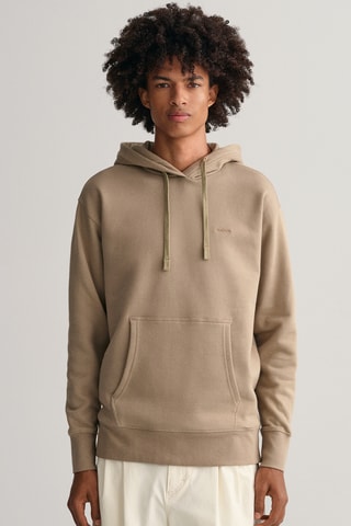 Biologisch Katoenen Sweater met Capuchon Relaxed Fit - Taupe