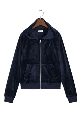 Sweater regular met capuchon - Marineblauw