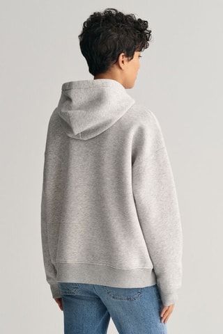 Sweater relaxed met Capuchon - Lichtgrijs