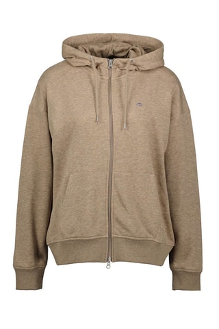 Sweater relaxed met Capuchon - Beige