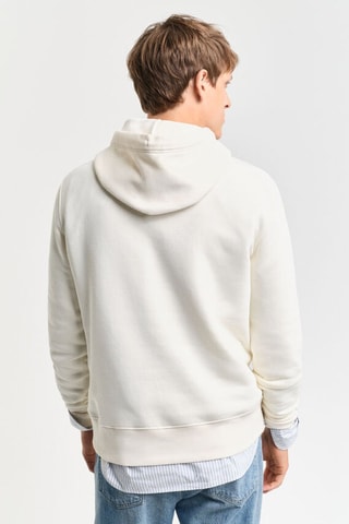 Sweater regular met capuchon - Crèmekleurig