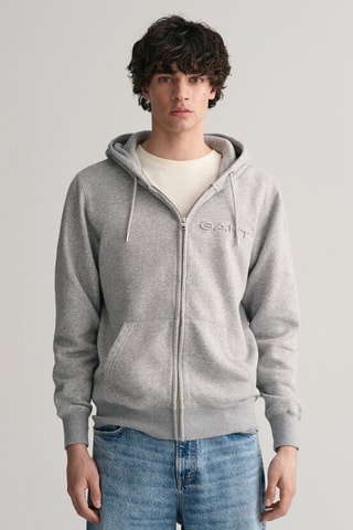 Sweater regular met capuchon - Grijs