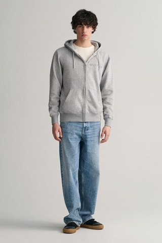 Sweater regular met capuchon - Grijs