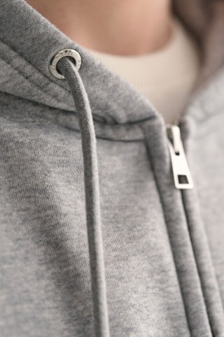 Sweater regular met capuchon - Grijs