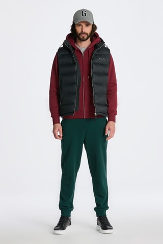 Sweater regular met capuchon - Bordeauxrood