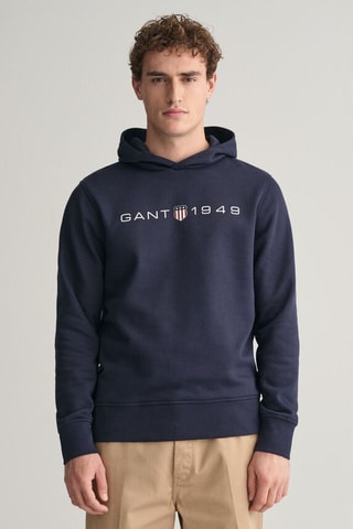 Sweat regular à capuche - Bleu marine