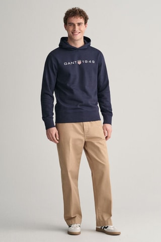 Sweat regular à capuche - Bleu marine