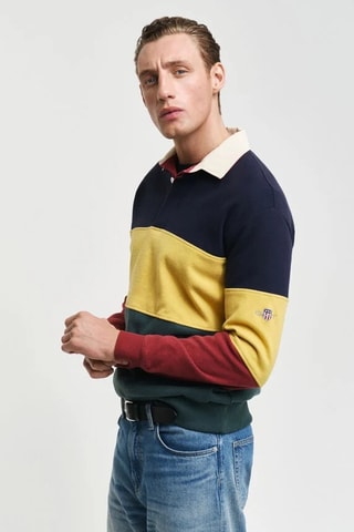 Sweater - Geel en Bordeauxrood