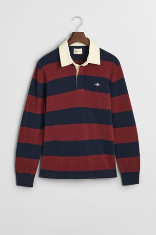 Wollen Sweater - Bordeauxrood en Marineblauw