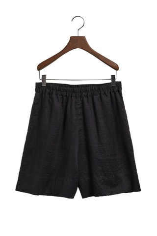 Linnen Short Relaxed Fit - Zwart