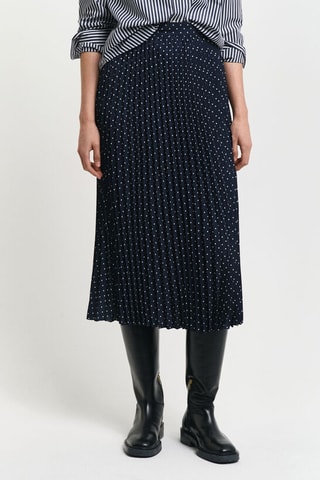 Plissérok - Marineblauw