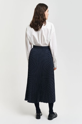 Plissérok - Marineblauw