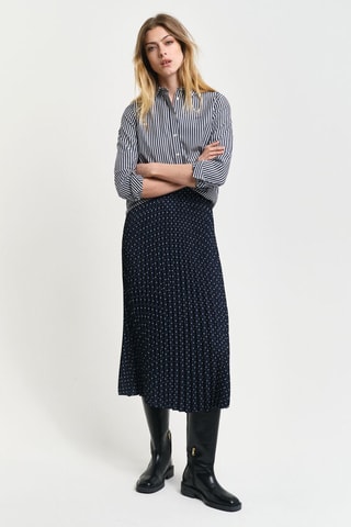 Plissérok - Marineblauw