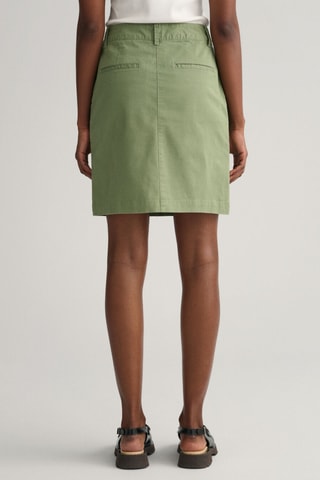 Rechte Rok Halfhoge Taille - Kaki