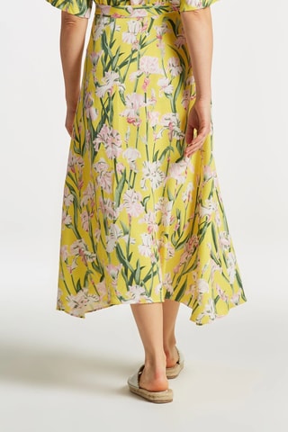 Lange Asymmetrische Wikklejurk - Geel
