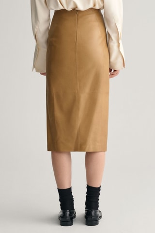 Midi-Kokerrok Hoge Taille - Camel