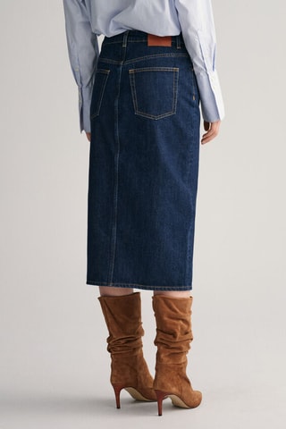 Kokerrok Hoge Taille - Donkerblauw