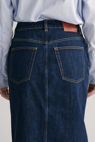 Kokerrok Hoge Taille - Donkerblauw