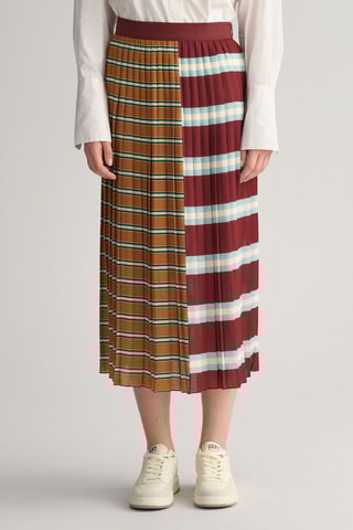 Geplooide Midirok - Bordeauxrood