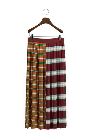 Geplooide Midirok - Bordeauxrood