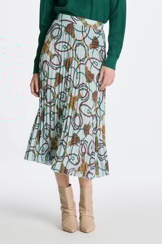 Midi-Kokerrok Hoge Taille - Turquoise