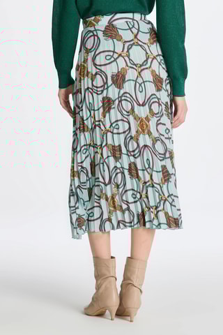 Midi-Kokerrok Hoge Taille - Turquoise