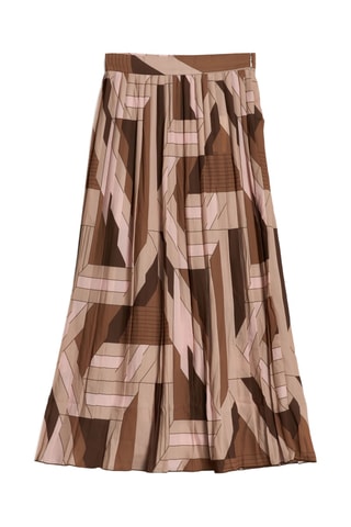 Midi Plooirok - Bruin