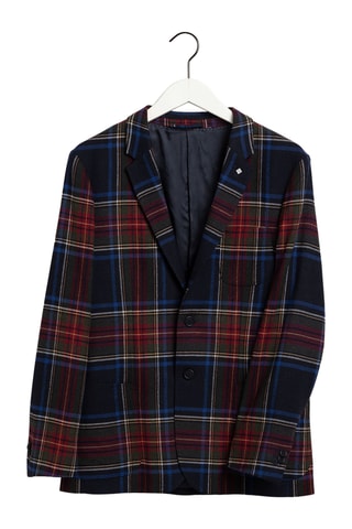 Wollen Colbert Slim Fit - Marineblauw